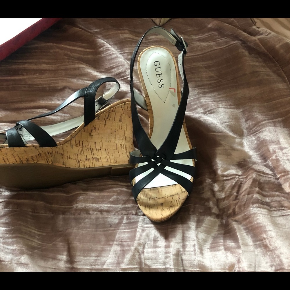 Guess WGTAVISH Black Wedge Size 10